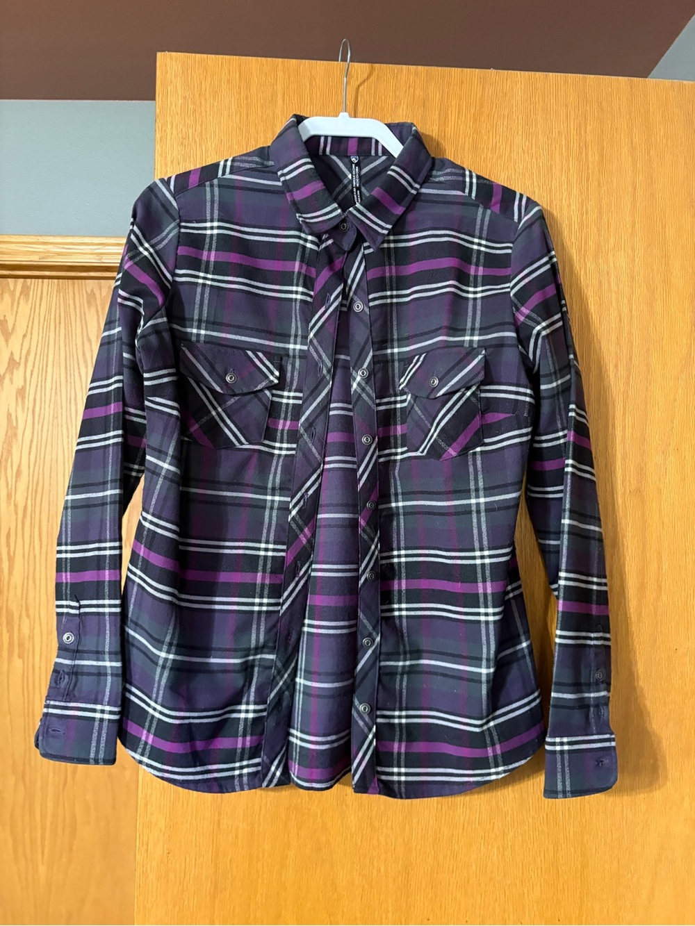 Kuhl Women's Purple Plaid Button-Down Shirt